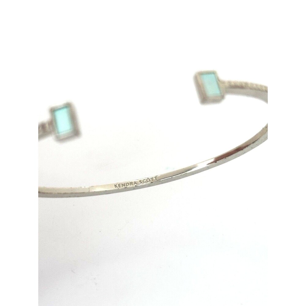 Retired Kendra Scott Gold Toned Adjustable Bracelet With Opal Tone Inserts - Picture 8 of 10